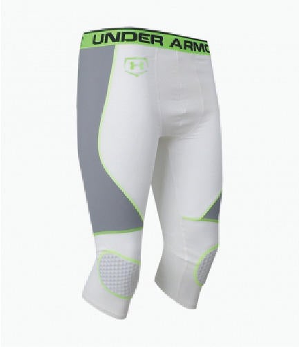 Under Armour UA Men's Gameday 17" Long Sliding Shorts 1242252-100 NWT WHITE LARGE