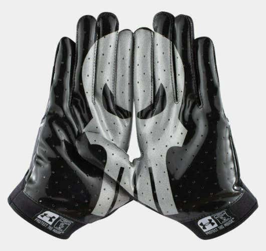 Under Armour UA PUNISHER F4 Football Gloves Mens 1253634-002 NWT MEDIUM pair