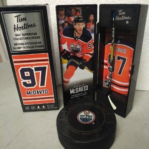 Connor McDavid Tim Hortons Collectible Stick/Locker and/or PUCK