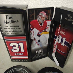Carey Price Tim Hortons Collectible Stick/Locker and/or PUCK