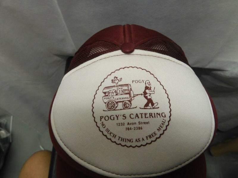 Vintage Pogy's Catering Newsie Foam Hat Snapback Lacoste, WI