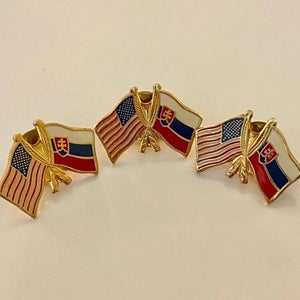 NEW: USA / SLOVAKIA FLAG HOCKEY PIN BUNDLE