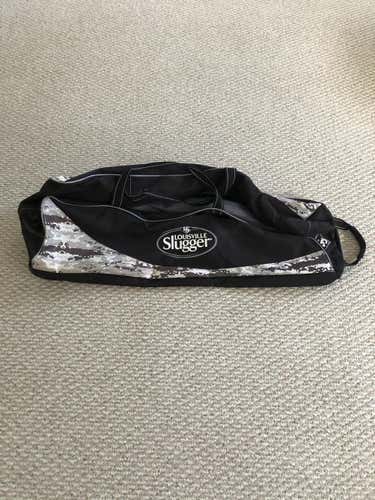 Black Used Louisville Slugger wheeled Bat Bag