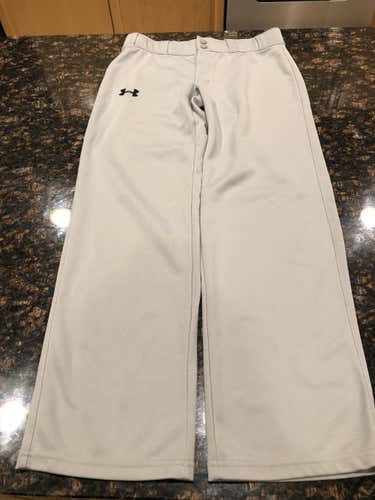 New Gray Youth Size Large Under Armour Baseball Pants