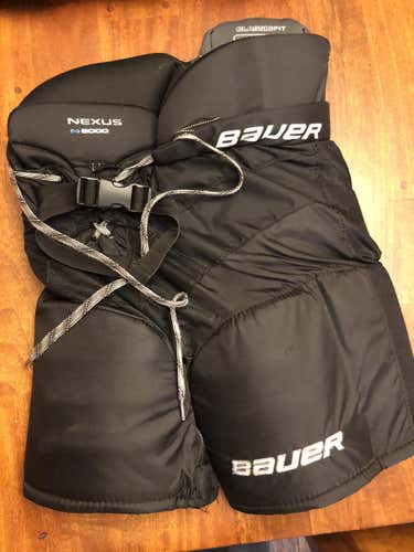 Black Used Junior Medium Bauer Nexus N8000 Hockey Pants