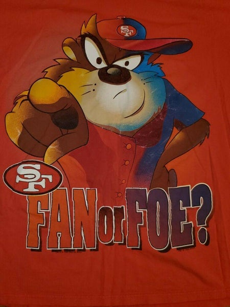 Men's Vintage Retro Looney Tunes Taz San Francisco 49ers Shirt Sz