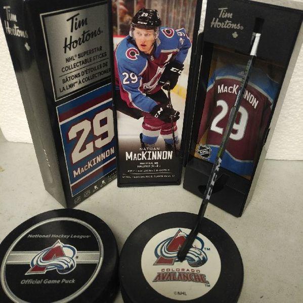 Nathan MacKinnon Tim Hortons Collectible Stick/Locker and/or PUCK