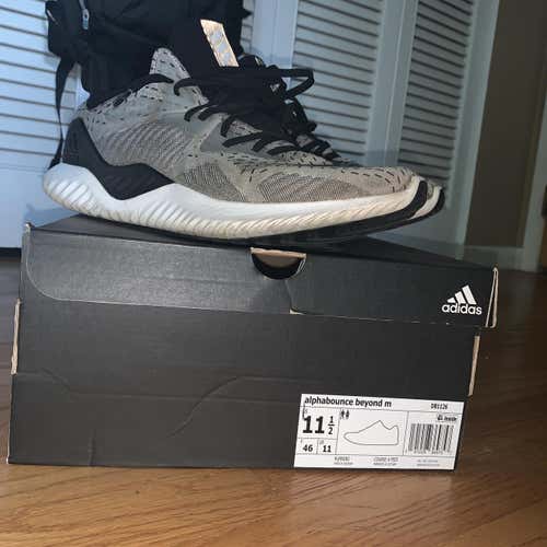 Gray Men's Size 11.5 (Women's 12.5) Adidas alphabounce