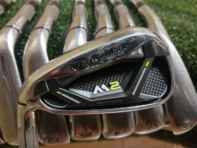 Taylormade 2017 M2 Golf Iron Set 5-PW,AW,SW Left Handed LH KBS Tour 105 Regular