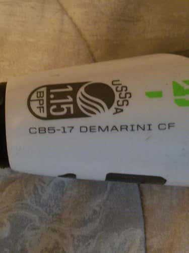 Used Kid Pitch (9YO-13YO) 2017 DeMarini CF Zen Bat (-5) 27 oz 32"