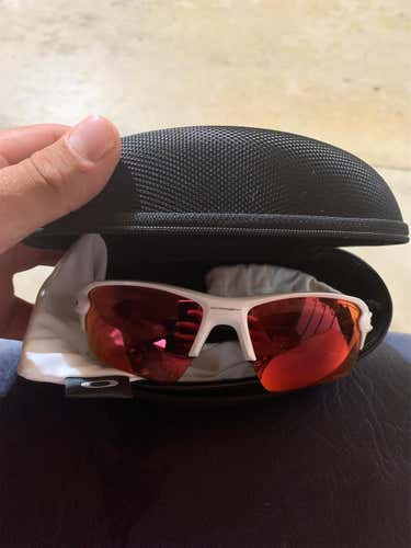 White Men's  Oakley Flak 2.0 Sunglasses