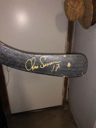 Game Used Signed Chris Simon Stick And Signed Picture