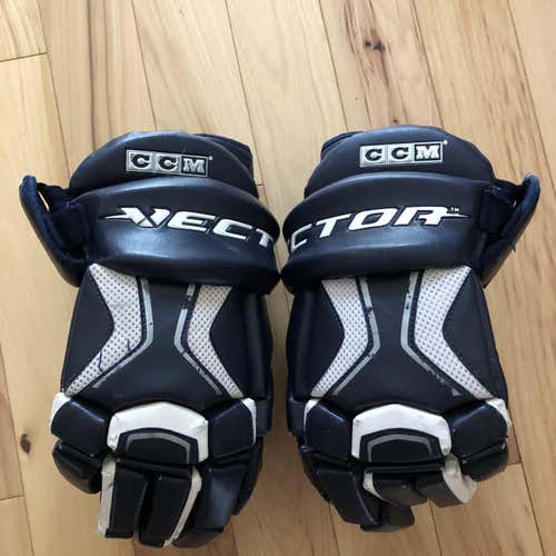 Blue Used Senior CCM Vector Gloves 14"