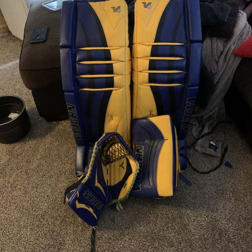 Blue Senior 35" Regular Velocity V6 Pro Stock Goalie Full Set