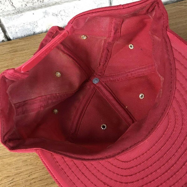 Vintage 1980s BIG RED Man Chewing Tobacco PATCH Foam Cap Hat