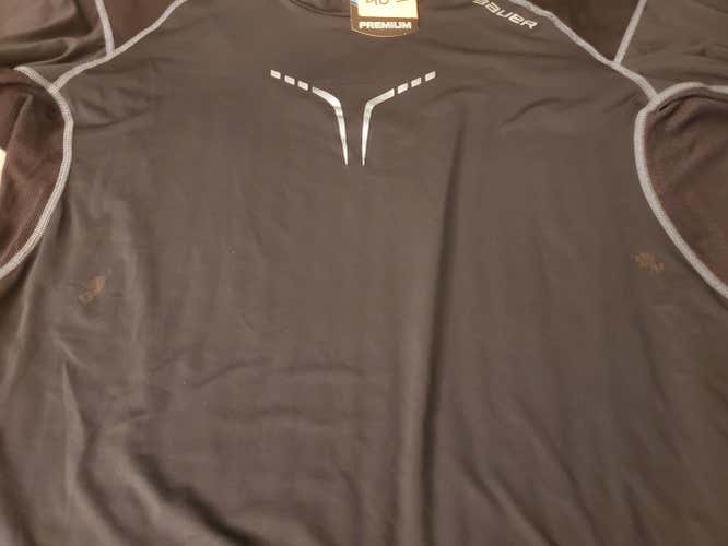 Black New Senior Men's Large Bauer Compression