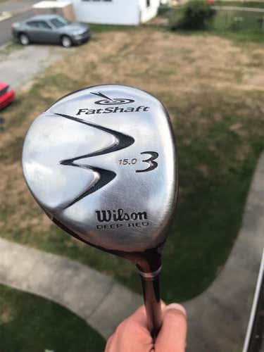 Men's Right Handed Deep Red Fat Shaft Regular Flex 3 Wood Fairway Wood