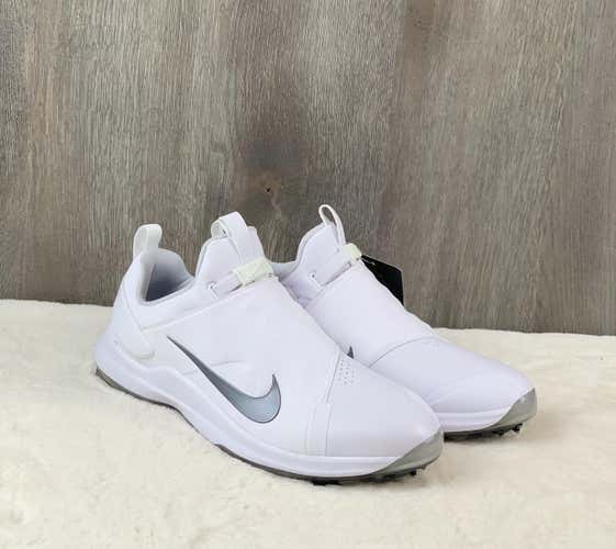 Nike Tour Premiere PGA Golf Shoes FastFit AO2241-101 White Metallic Mens Size 10