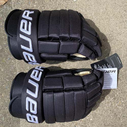 Black Senior Bauer Nexus Pro 14" Pro Stock Gloves