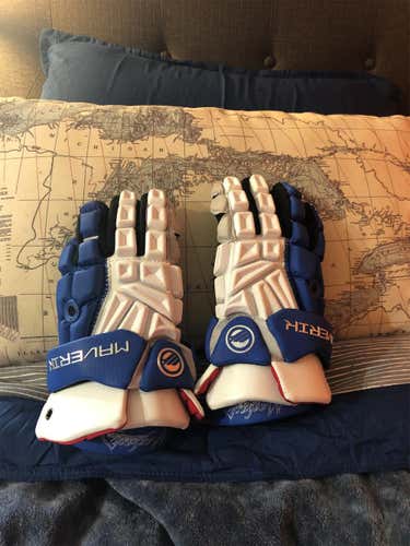 Blue New Player's Maverik Maybach Deuce 12" Lacrosse Gloves