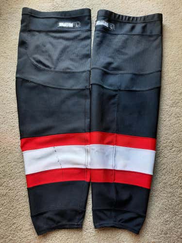 Black Used Senior Large Reebok Socks Pro Stock