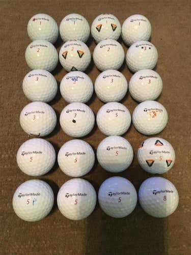 White Used TaylorMade TP5X 24 Pack (2 Dozen) Balls
