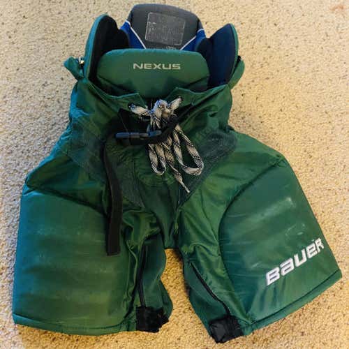 Green Junior Small Bauer Nexus 600 Hockey Pants