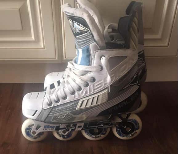 Mission Inhaler Ac1 Size 10 Inline Hockey Skates Worn Once