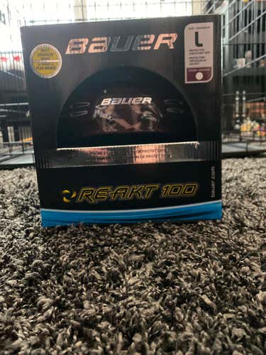 New Maroon W/ WhiteLarge Bauer Re-Akt 100 Helmet