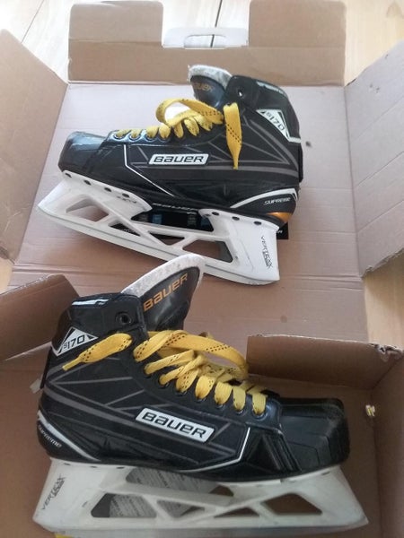 OBO Used Senior Bauer Supreme S170 Hockey Goalie Skates Regular Width Size 7.5
