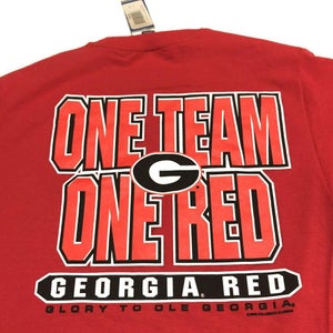 Georgia Bulldogs Red T Shirt Adult S Red NCAA College University New Tags
