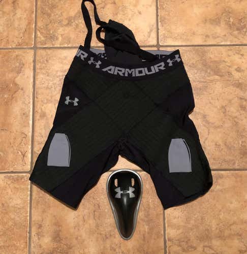 Used Under Armour UA Hockey Core Compression Short Jock Large