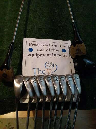 Spalding Executive(Left handed)Full set(3-SW,Driver, 3W&5W)Regular Steel shafts