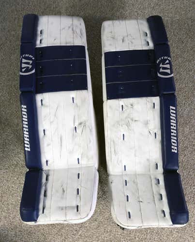 Blue Used Junior 28+1" Warrior Ritual G3 Goalie Leg Pads