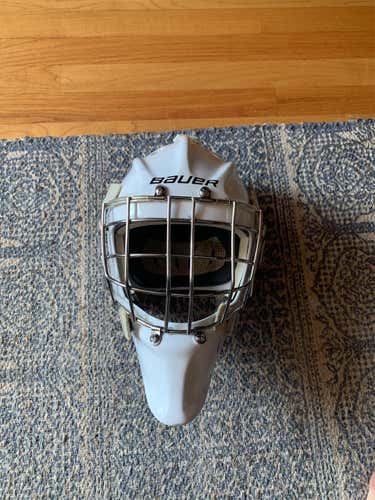 White Senior Bauer 960XPM Pro Stock Goalie Mask