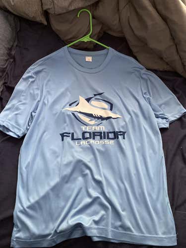 Team Florida Lacrosse 2013 Blue Used Adult Men's Medium Shooter Shirt