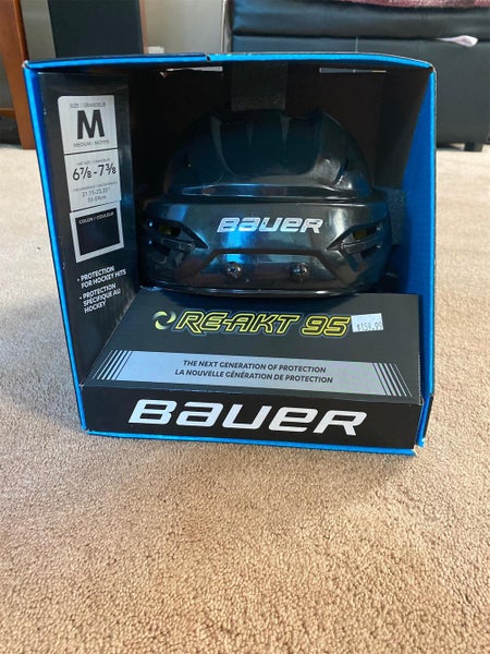 Black Used Medium Bauer Re-Akt 95 Helmet