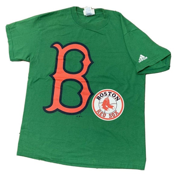 Boston Red Sox T Shirt Adult M Green MLB Baseball adidas St