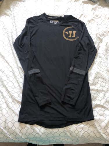 Warrior Black Medium Compression Tight Fitting Long Sleeve Undershirt