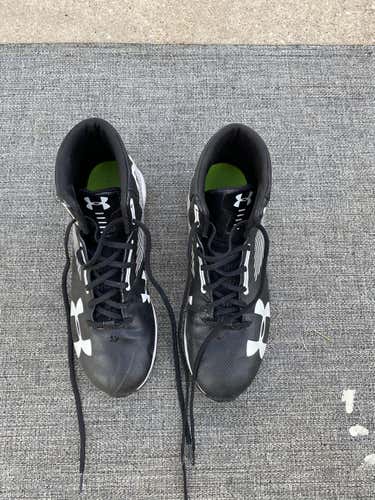 Black Used Adult Men's Size 12 (Women's 13) Under Armour Cleats