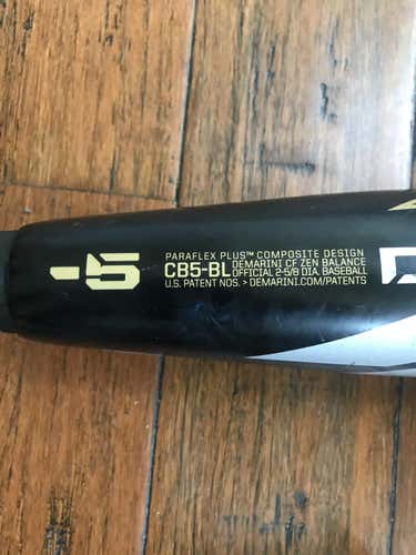 Used Kid Pitch (9YO-13YO) USSSA Certified 2018 DeMarini Composite CF Zen Black Bat (-5) 27 oz 32"