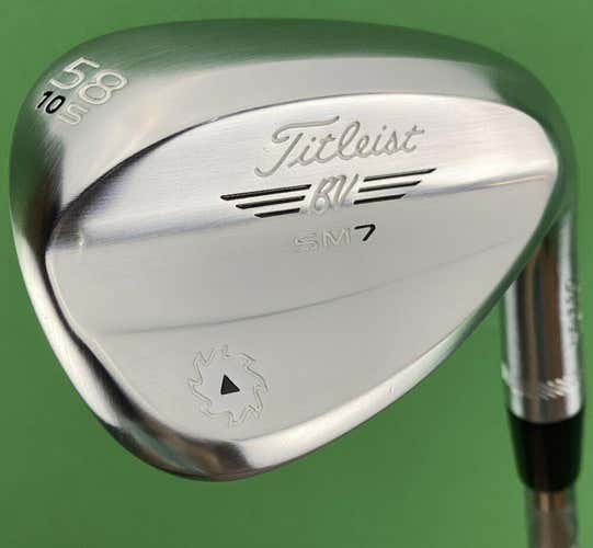 Titleist Vokey SM7 Tour Chrome Lob LW Wedge 58-10* S Grind Steel MINT! #75383
