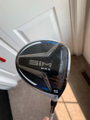 New Men's TaylorMade Right Handed Sim Max Fairway Wood Stiff Flex 3 Wood