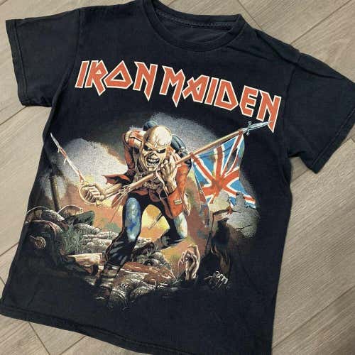Iron Maiden The Trooper  T Shirt Adult S Black Heavy Metal Tour Merch Retro