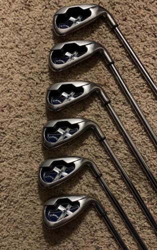 Men's Right Handed X-18 Stiff Flex Steel Shaft Iron Set