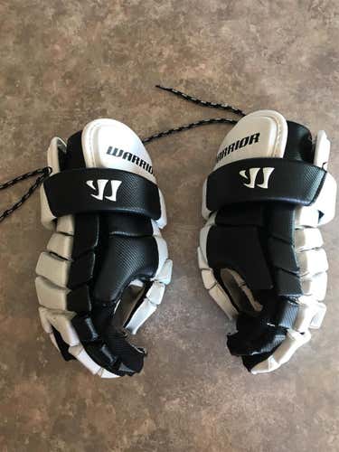 White Used Player's Warrior Hypno 3 12" Lacrosse Gloves
