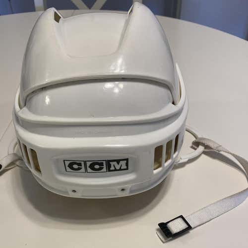 White Used Medium CCM HT2 Pro Stock Helmet