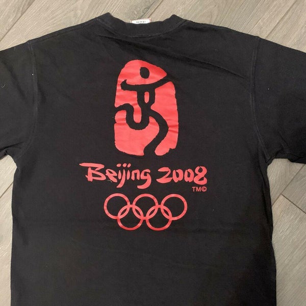 2008 Beijing Summer Olympics T Shirt Adult M Black China USA
