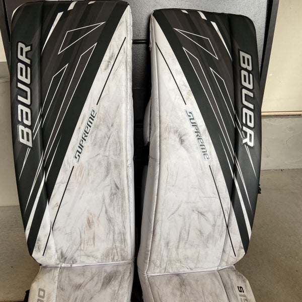 White Intermediate 32" Bauer S190 Goalie Leg Pads