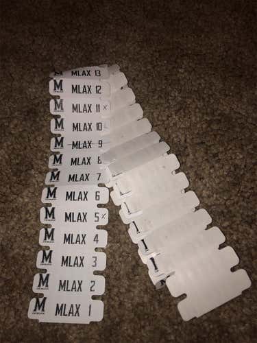 Maryland Lacrosse Team Issued Player Number Clothing Tags